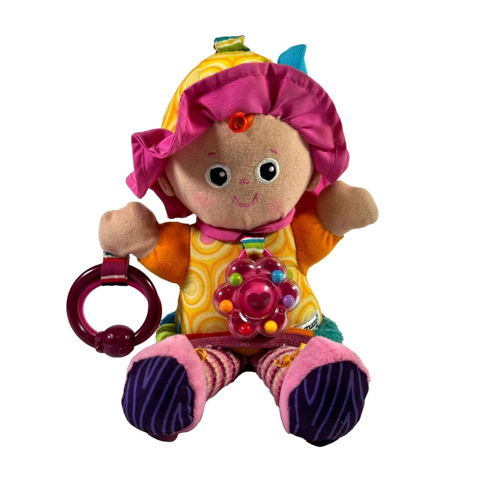 Tomy Lamaze Stuffed Plush Lovie Girl Doll Crinkle Rattle Developmental Toy 14"